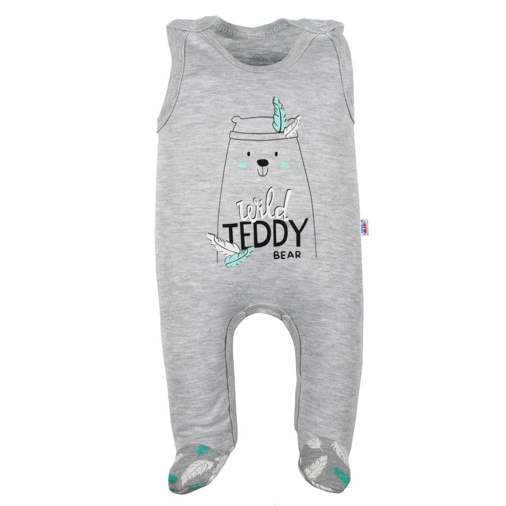 Dojčenské bavlnené dupačky New Baby Wild Teddy 62