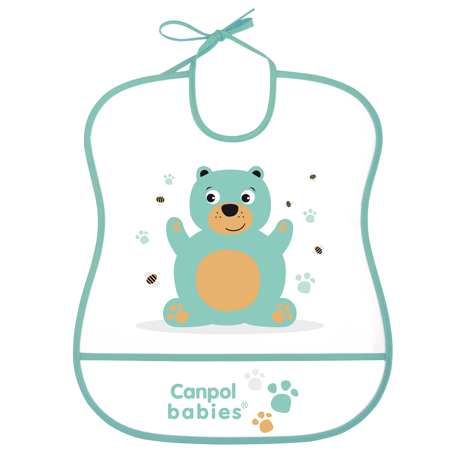 Canpol babies Umývateľný mäkký podbradník CUTE ANIMALS medvedík