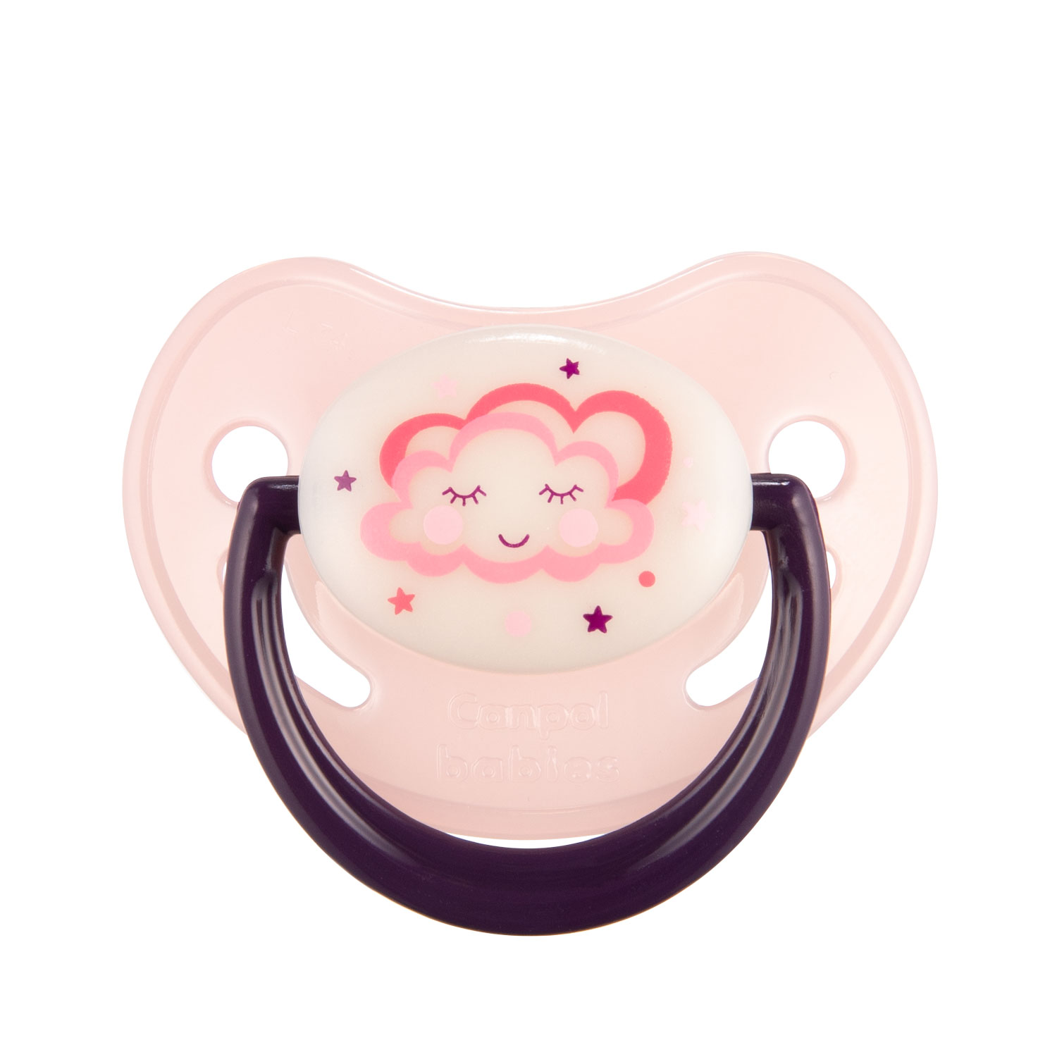 Canpol Babies silikónový cumlík anatomický Night Dreams 18m+