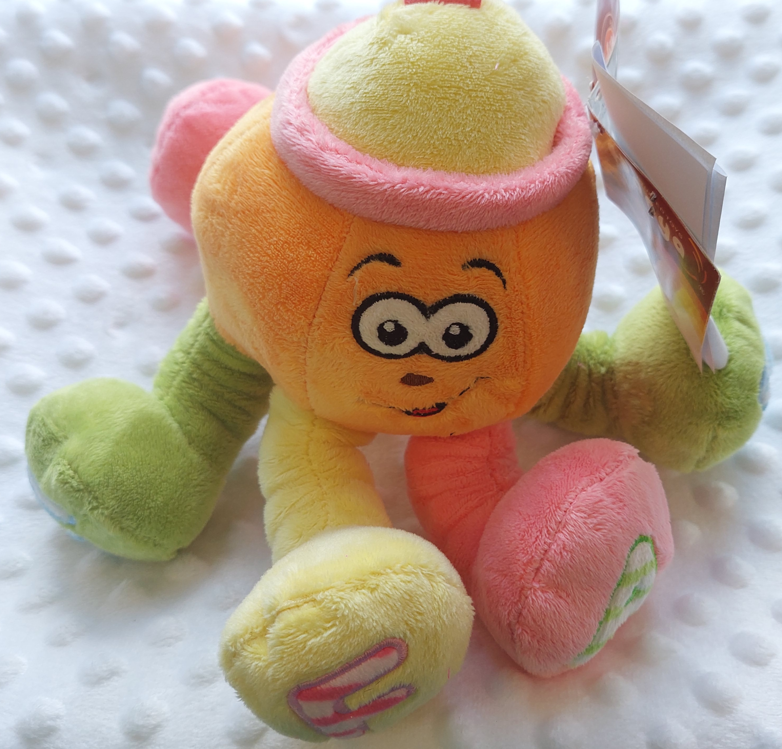 Plyšová hračka na rozvoj zručností - chobotnica oranžová