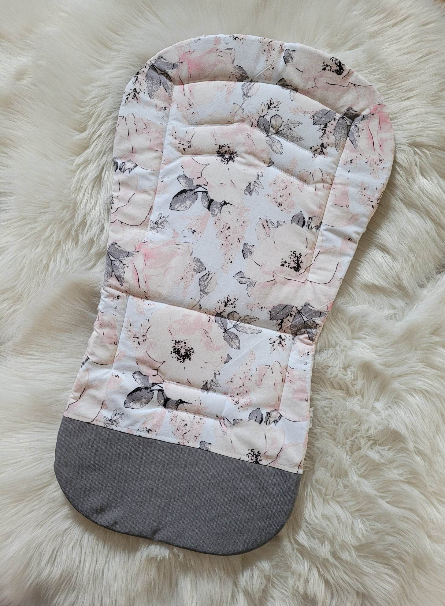 Handmade vložka do kočíka Kvetinky staroružová