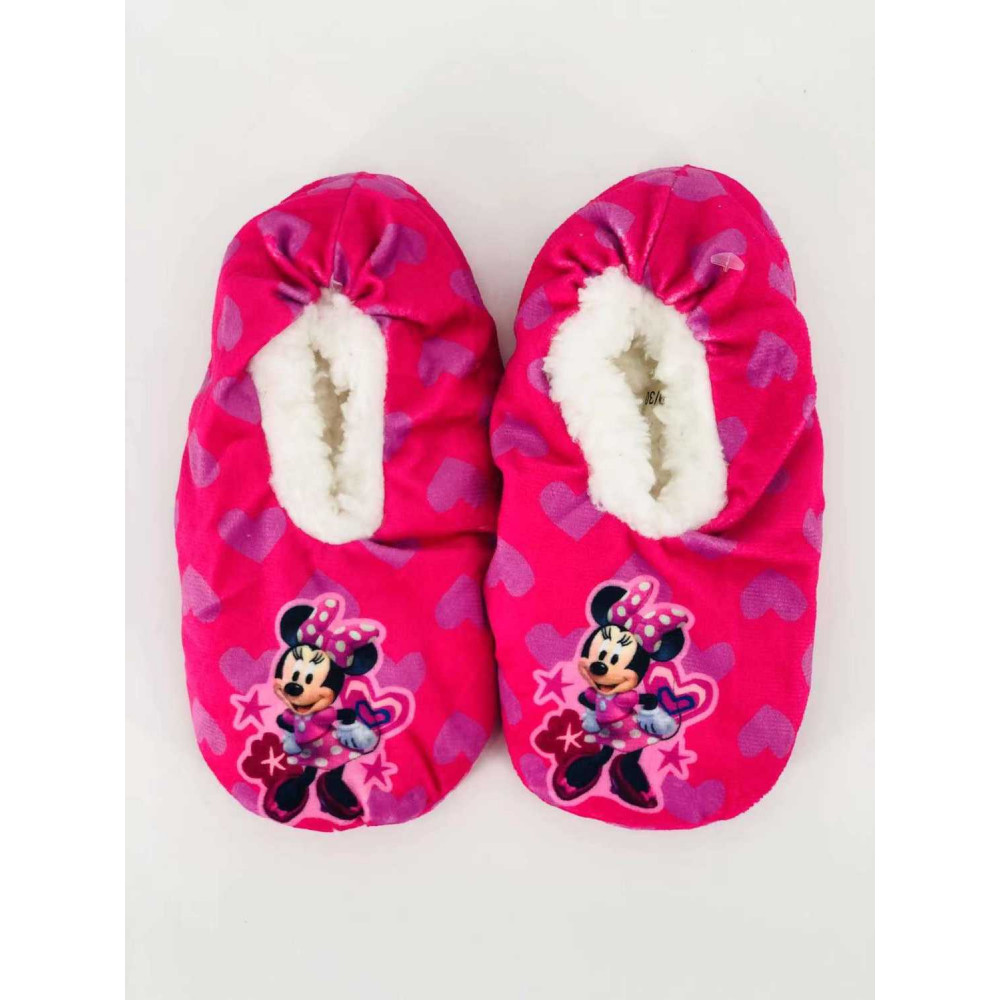Zimné papuče Minnie Mouse dark pink