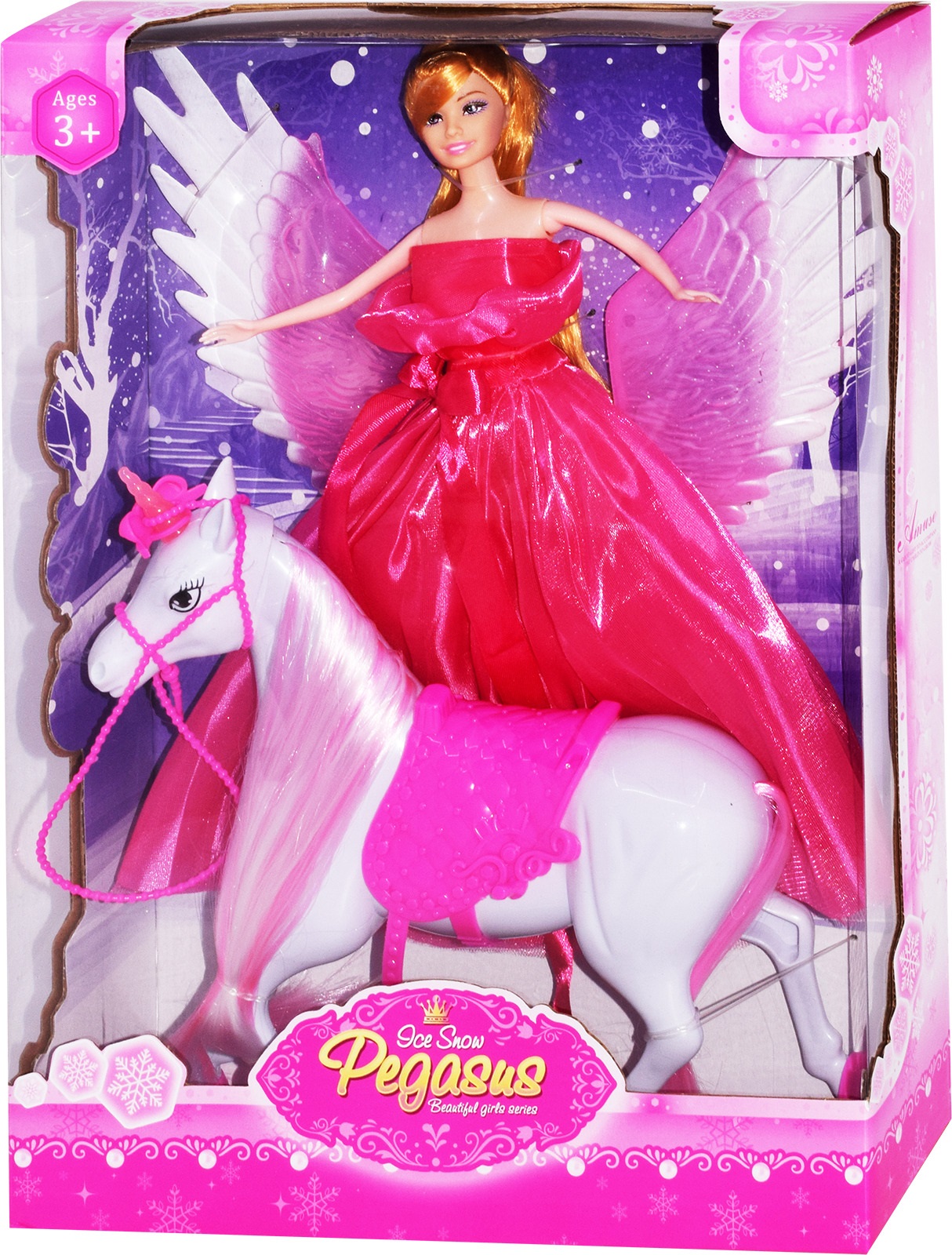 Bábika s koňom Ice Snow pink
