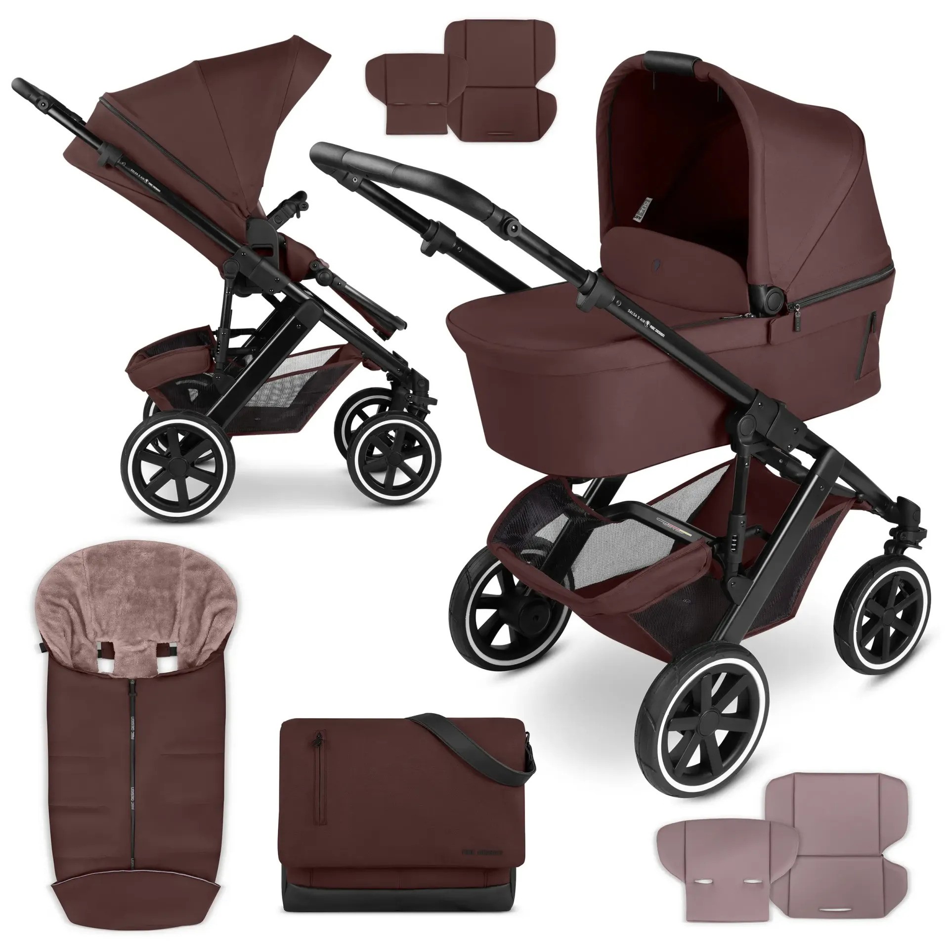 ABC Design SALSA 5 Air Set Umbra + adaptéry + autosedačka Tulip i-Size