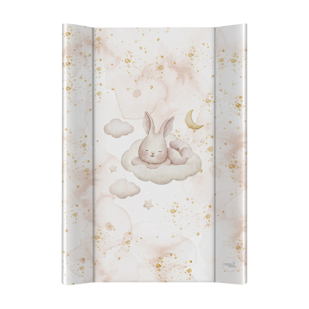 CEBA BABY Podložka prebaľovacia 2-hranná s pevnou doskou (50x70) Ultra Light Sleepy Bunny