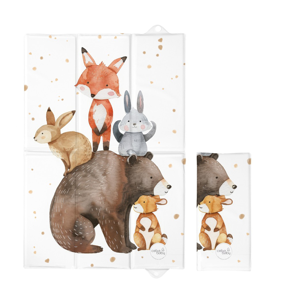 CEBA BABY Podložka prebaľovacia cestovná (60x40) Basic Forest Friends
