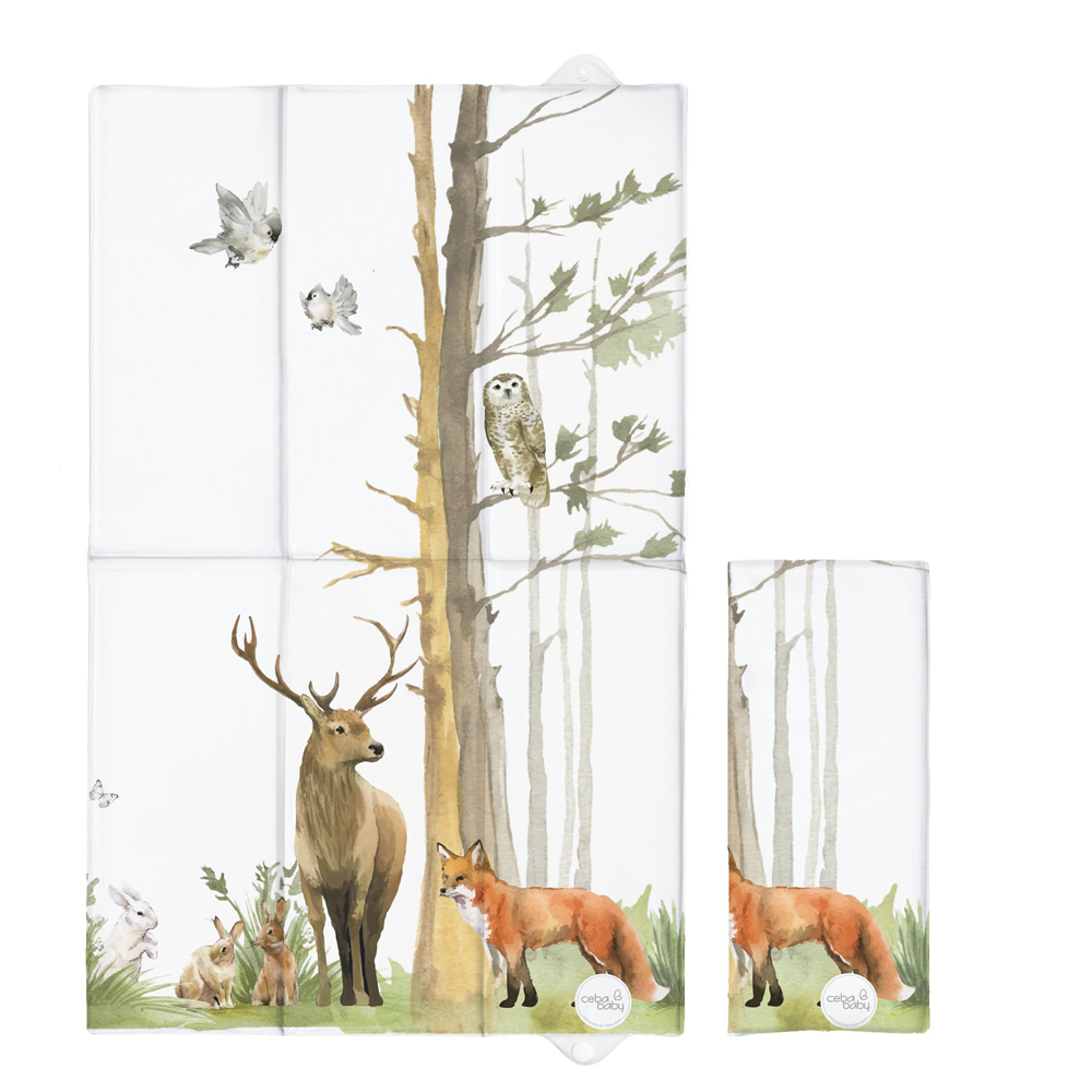 CEBA BABY Podložka prebaľovacia cestovná (60x40) Basic Woodland