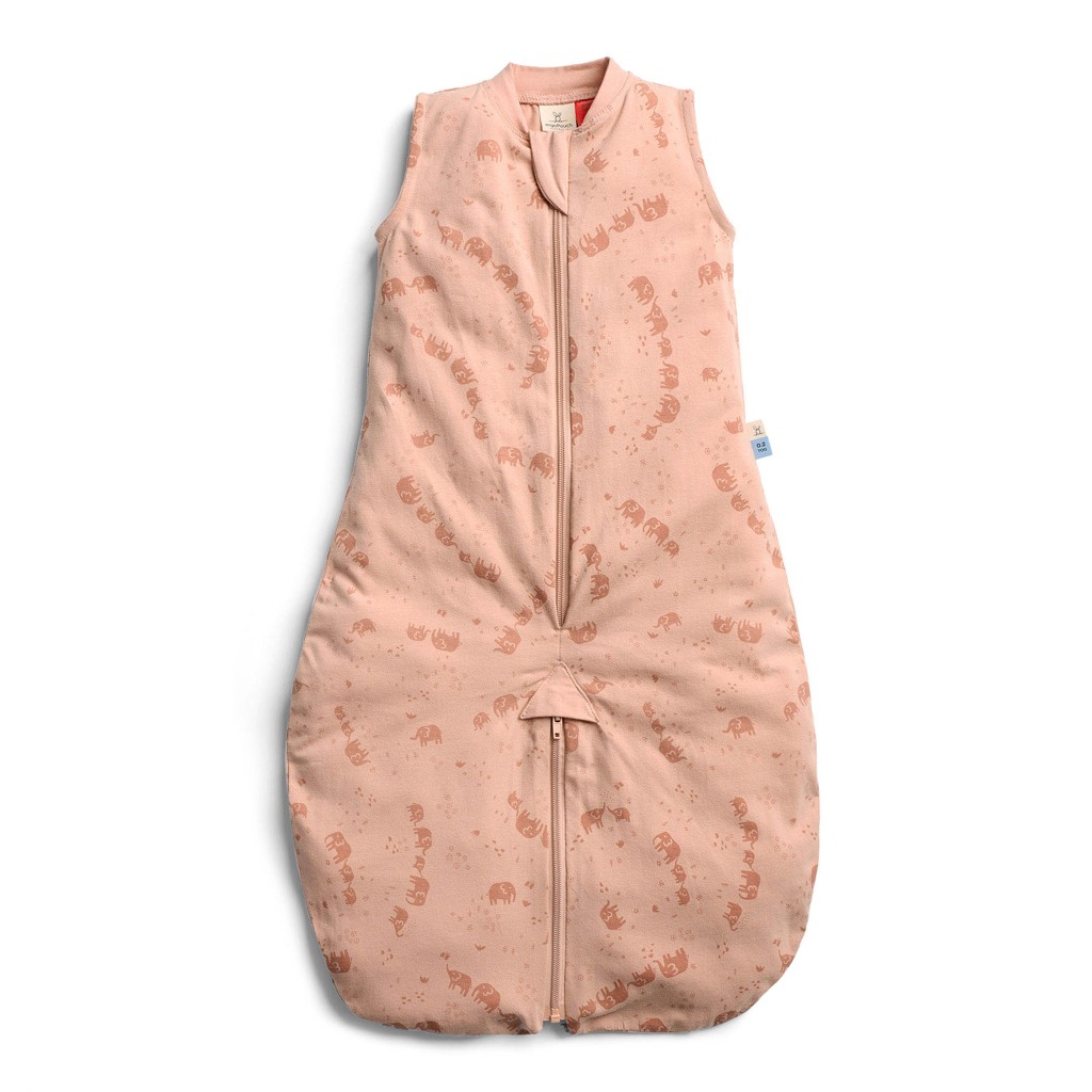 ERGOPOUCH Vak a overal na spanie 2v1 organická bavlna Suit Elephant Parade 8-24 m, 8-14 kg, 0,2 tog