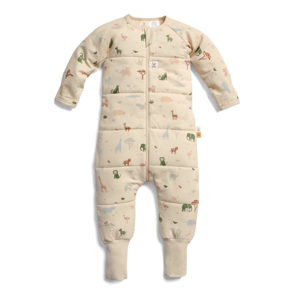ERGOPOUCH Overal na spanie organická bavlna Onesie Savannah 6-12 m, 2,5 tog