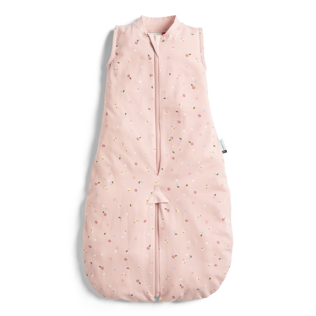 ERGOPOUCH Vak a overal na spanie 2v1 organická bavlna Suit Daisies 8-24 m, 8-14 kg, 0,2 tog