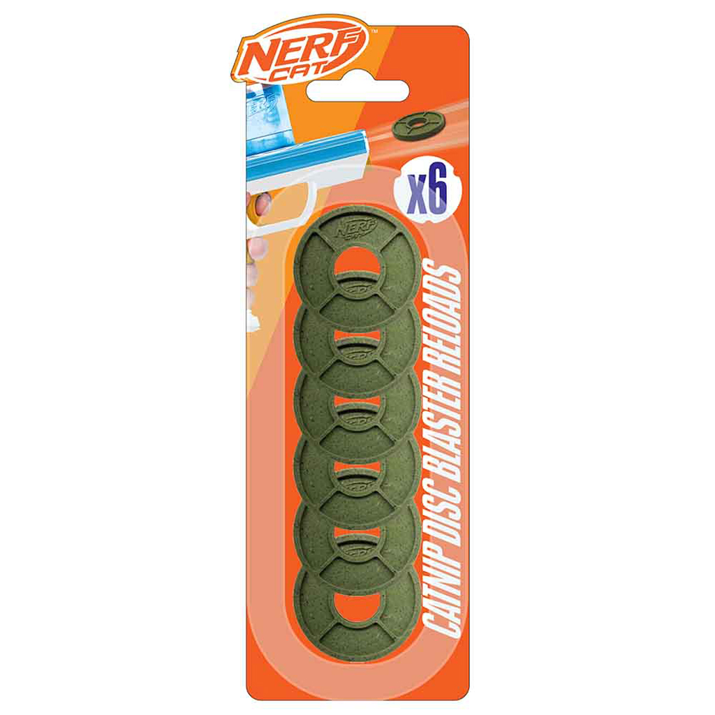 NERF CAT Hračka pre mačky 6 ks penových diskov s catnipom 3,84 cm