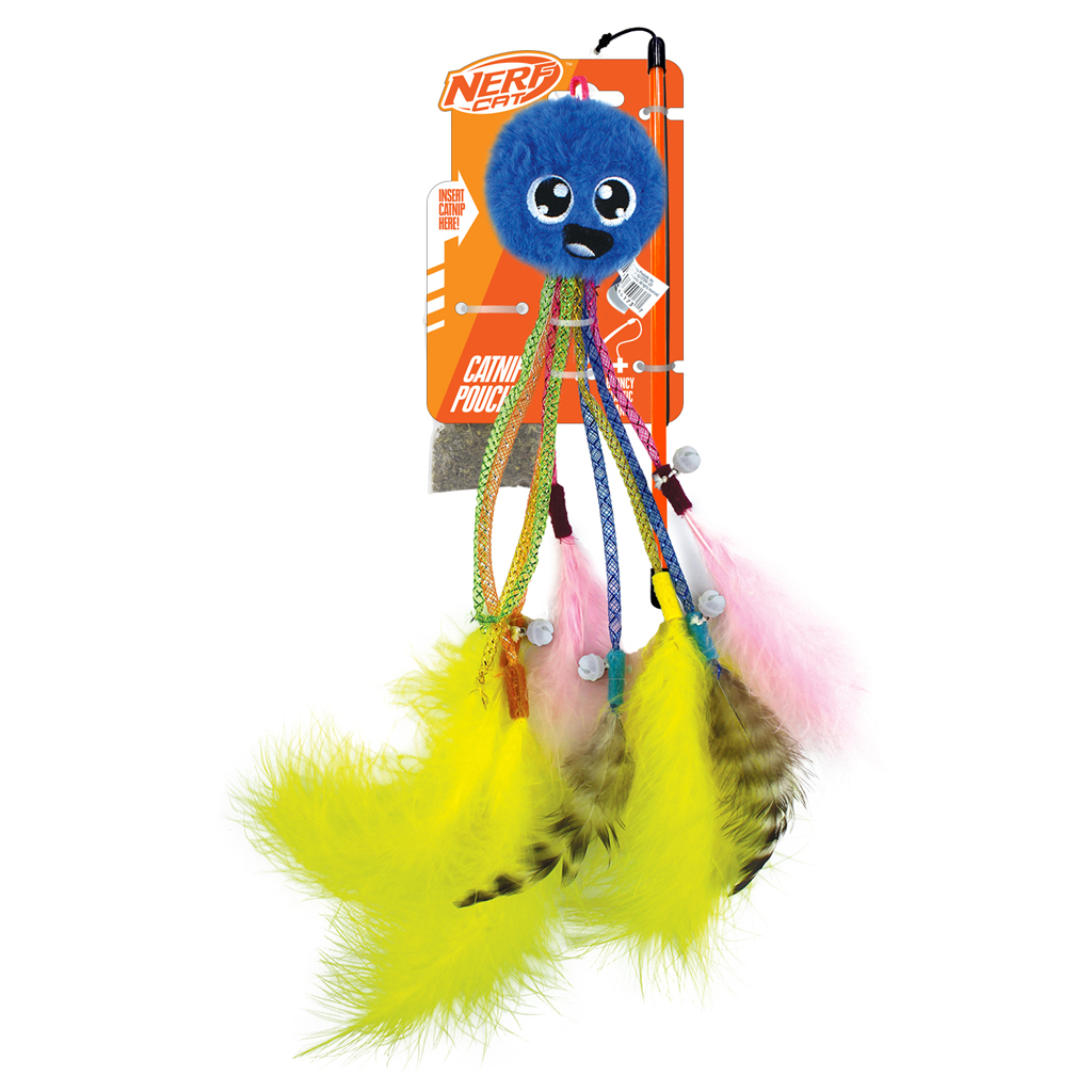 NERF CAT Hračka pre mačky chobotnička s rolničkami a paličkou 30 cm