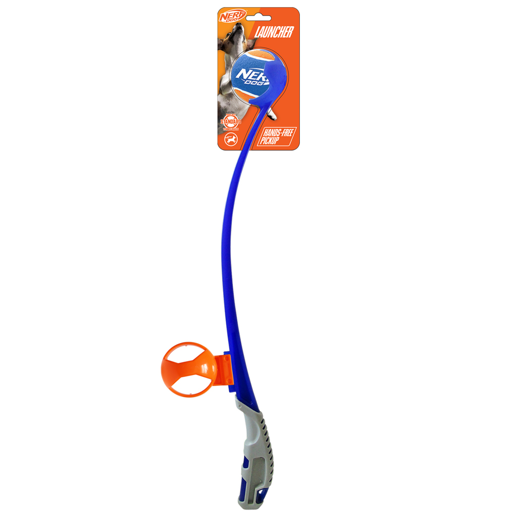 NERF DOG Hračka pre psov priehľadný Air Strike a tenisová loptička bez pískadla 41,5 cm / 6,5 cm