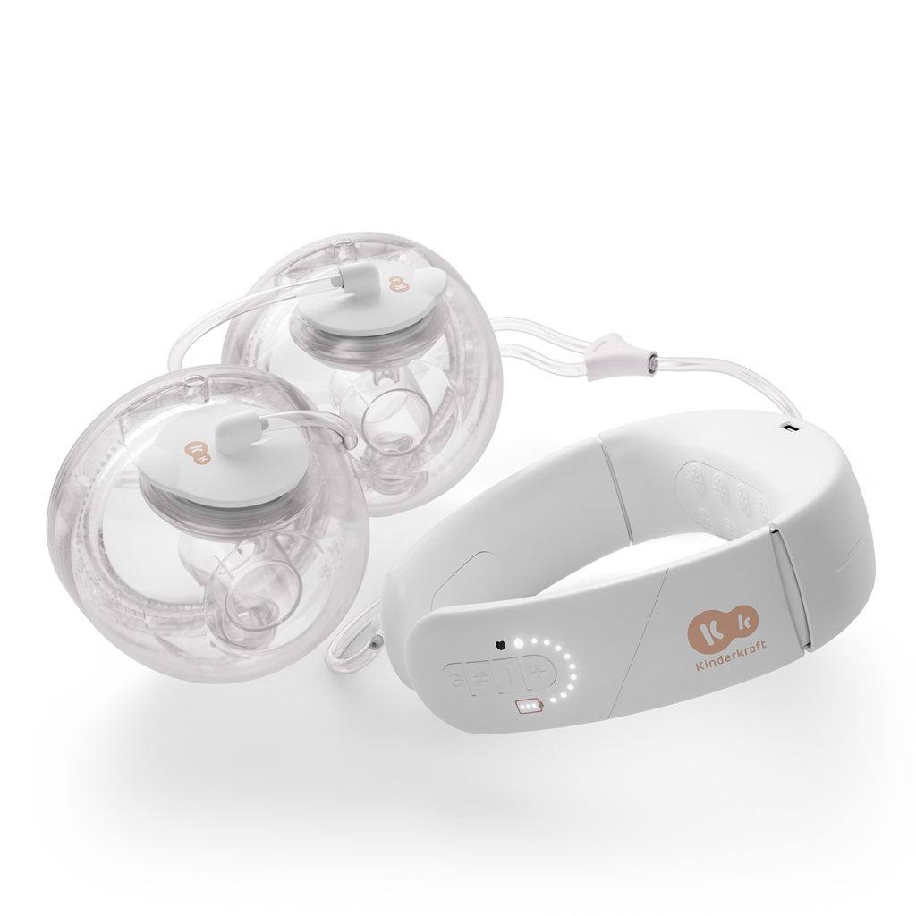 KINDERKRAFT Odsávačka materského mlieka s funkciou ohrevu krku Double Hands-free Gentleneste