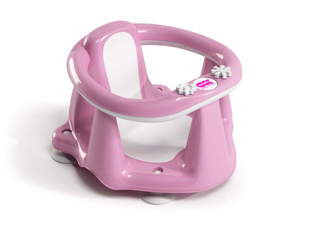 OK BABY Sedadlo do vane protišmykové Flipper Evolution s prísavkami 6–15m Pink
