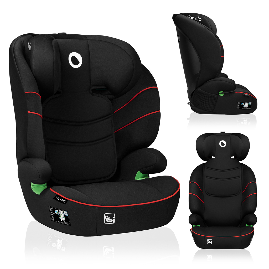 LIONELO Autosedačka Lars i-Size (100-150 cm) Sporty Black Red