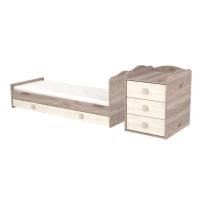 Viktória kombi postieľka 3-zásuvková s prebaľovacím pultom krémová