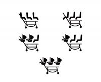 Peg-Pérego TRIPLETTE PIROET NEW kočík pre trojičky