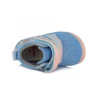 D. D. step dievčenská detská plátená obuv BAREFOOT blue C070-186 veľkosť 20-25