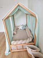 Smart Bed Mušelínový baldachýn na domčekovú posteľ (2 ks) 