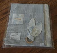Deka sivá s hryzátkom handmade letná - pierky