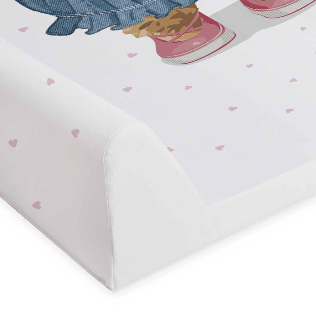CEBA Podložka prebaľovacia 2-hranná s pevnou doskou (50x70) Comfort Fluffy Puffy Lizzy