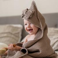 Smart bed detská osuška s kapucňou a mašličkou