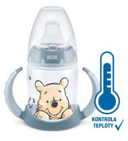 NUK Fľaštička na učenie DISNEY-Medvedík Pú s kontrolou teploty 150 ml blue