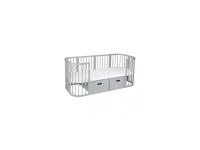 Detská rastúca postieľka 7v1 oval Grey s matracom