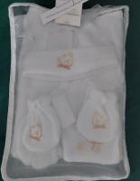 5-dielna kojenecká súprava z bavlny veľkosť 56-62 biela