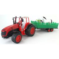 Traktor s vlečkou a domácimi zvieratkami