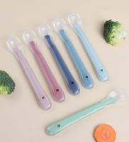 Martons Prvé lyžičky silikónové mäkkým koncom Light blue 2ks