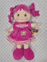 Bábika z textilu 25 cm pink