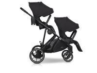 Easy Go Duoflex športový kočík pre dvojičky Ebony Black