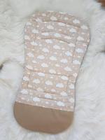 Handmade Podložka do kočíka Obláčiky
