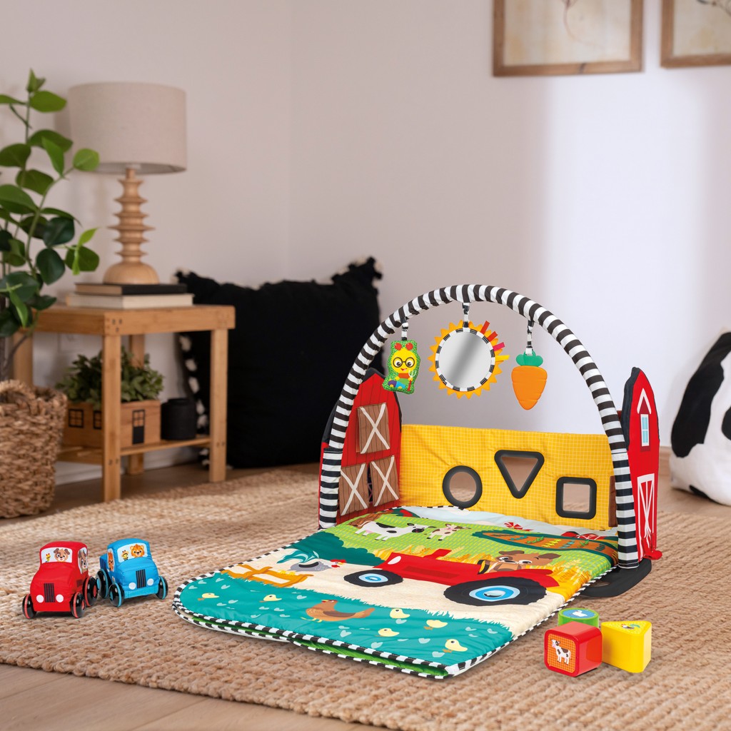 BABY EINSTEIN Deka na hranie s 3D farmou Busy Barnyard™ 0m+