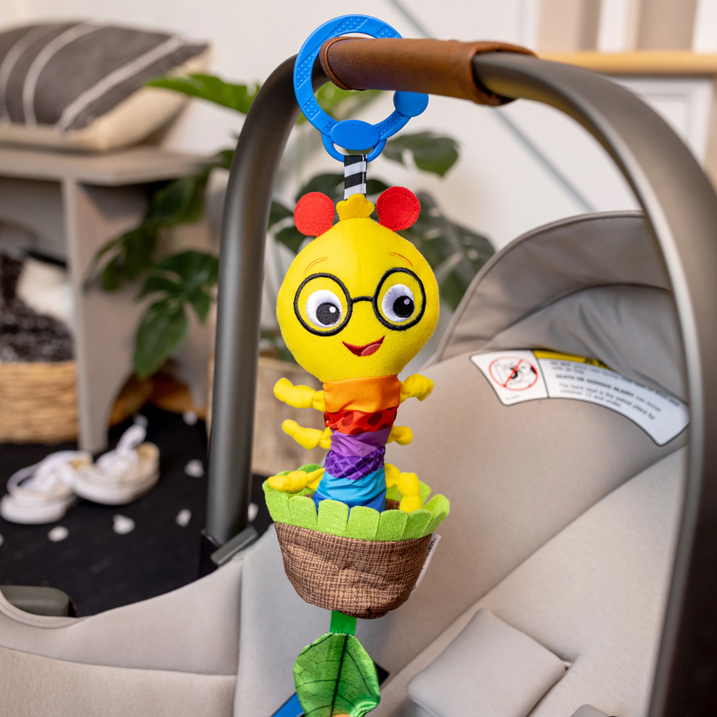 BABY EINSTEIN Hračka s hrkálkou naťahovacia na C krúžku Cal-a-Puller™ 0m+