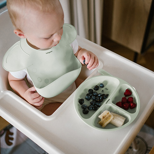 BABYONO Podbradník silikónový - Sage