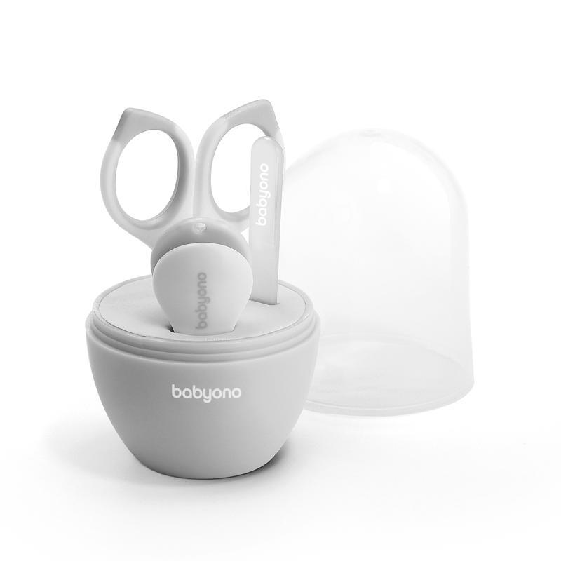 BABYONO Set manikúra pre deti šedá