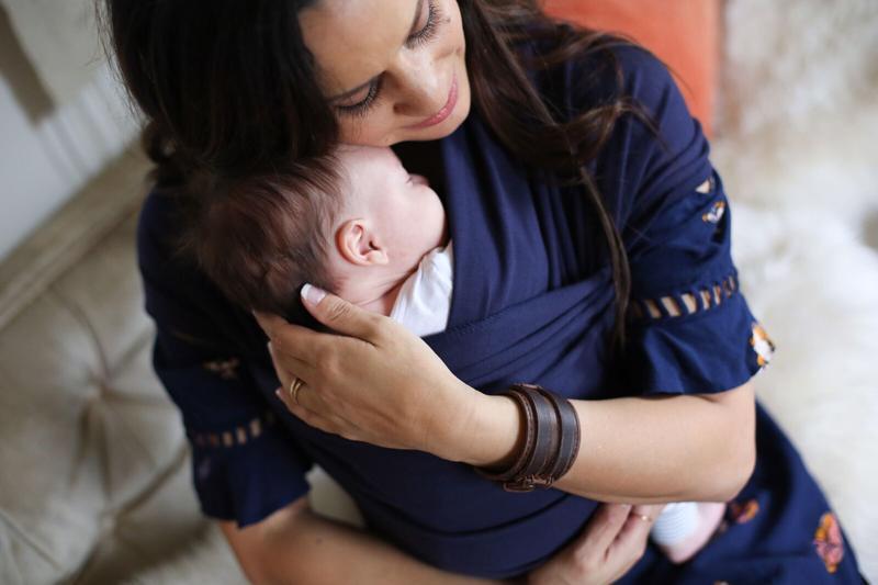 BOBA Nosič detí / šatka Classic Wrap - Navy Blue