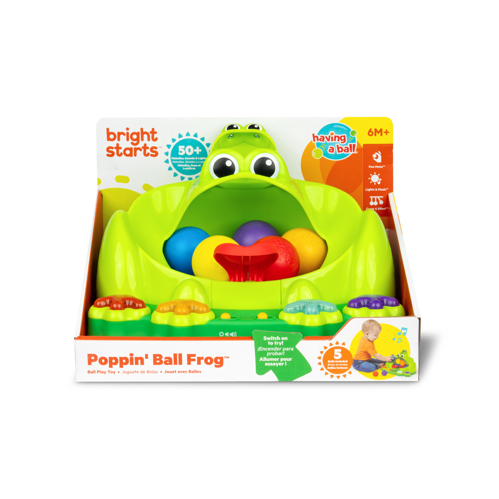 BRIGHT STARTS Hračka interaktívna Poppin' Ball Frog™  6m+