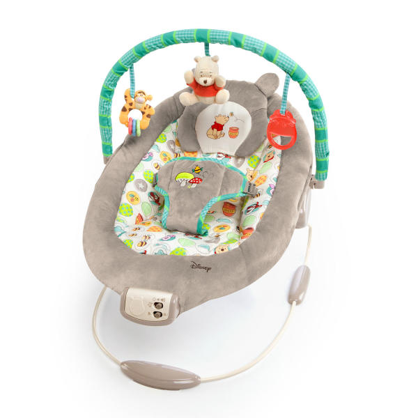 BRIGHT STARTS Lehátko vibrujúce s melódiou Winnie the Pooh Dots &amp; Hunny 0 m+, do 9 kg