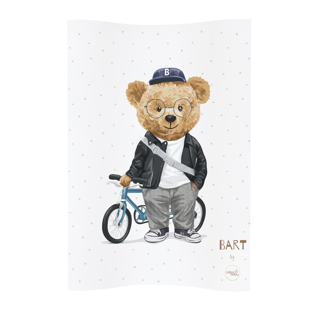 CEBA BABY Podložka prebaľovacia 2-hranná mäkká (48x70) Cosy Fluffy Puffy Bart