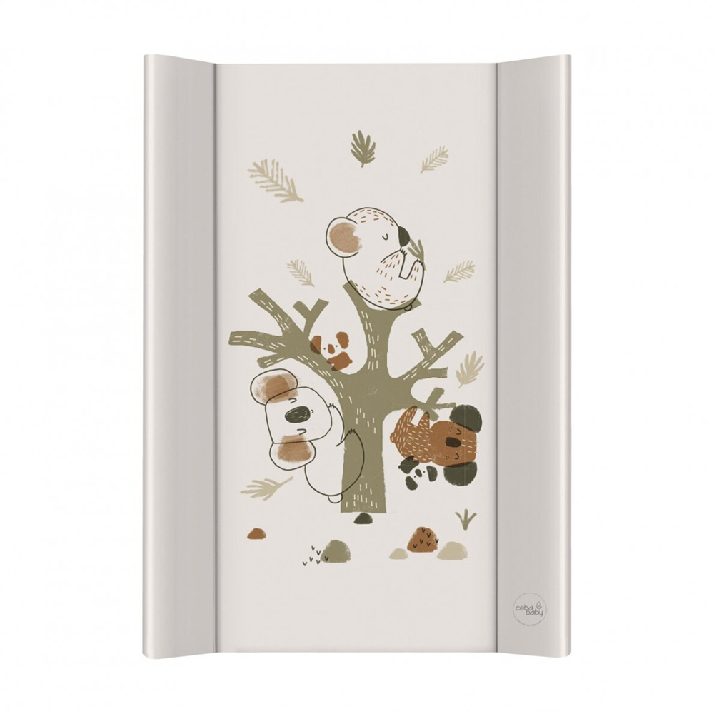 CEBA BABY Podložka prebaľovacia 2-hranná s pevnou doskou (50x70) Basic Koala