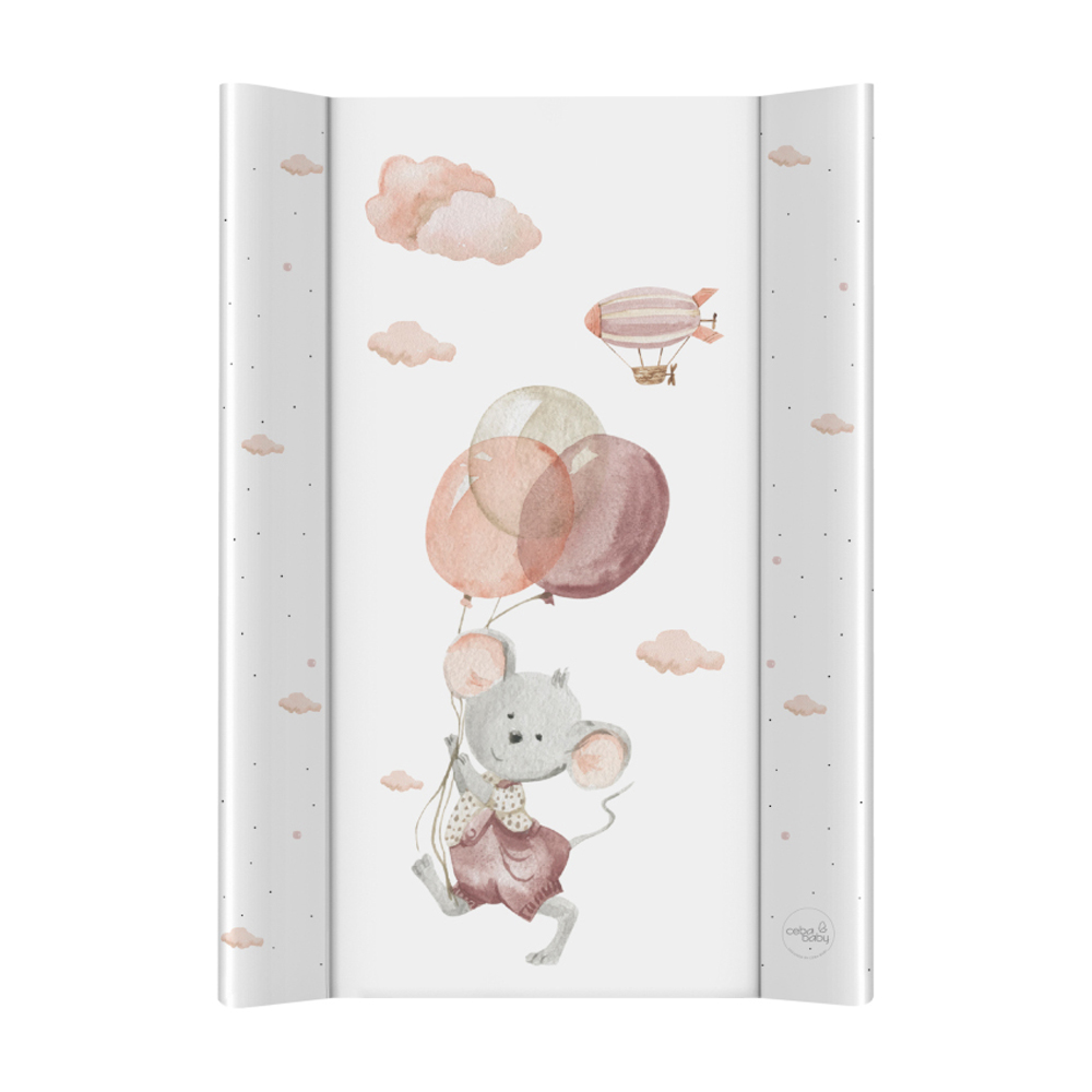 CEBA BABY Podložka prebaľovacia 2-hranná s pevnou doskou (50x70) Basic Mouse