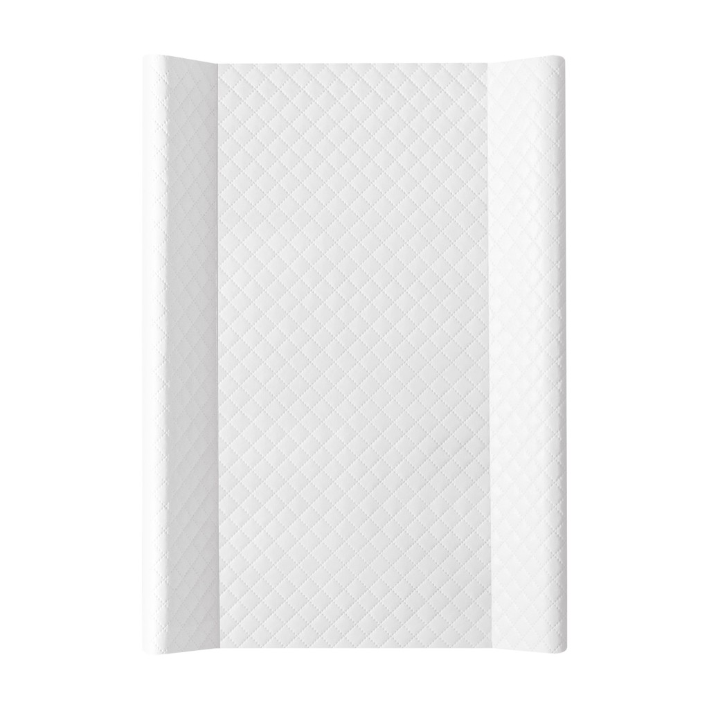 CEBA BABY Podložka prebaľovacia 2-hranná s pevnou doskou (50x70) Comfort Caro Biela