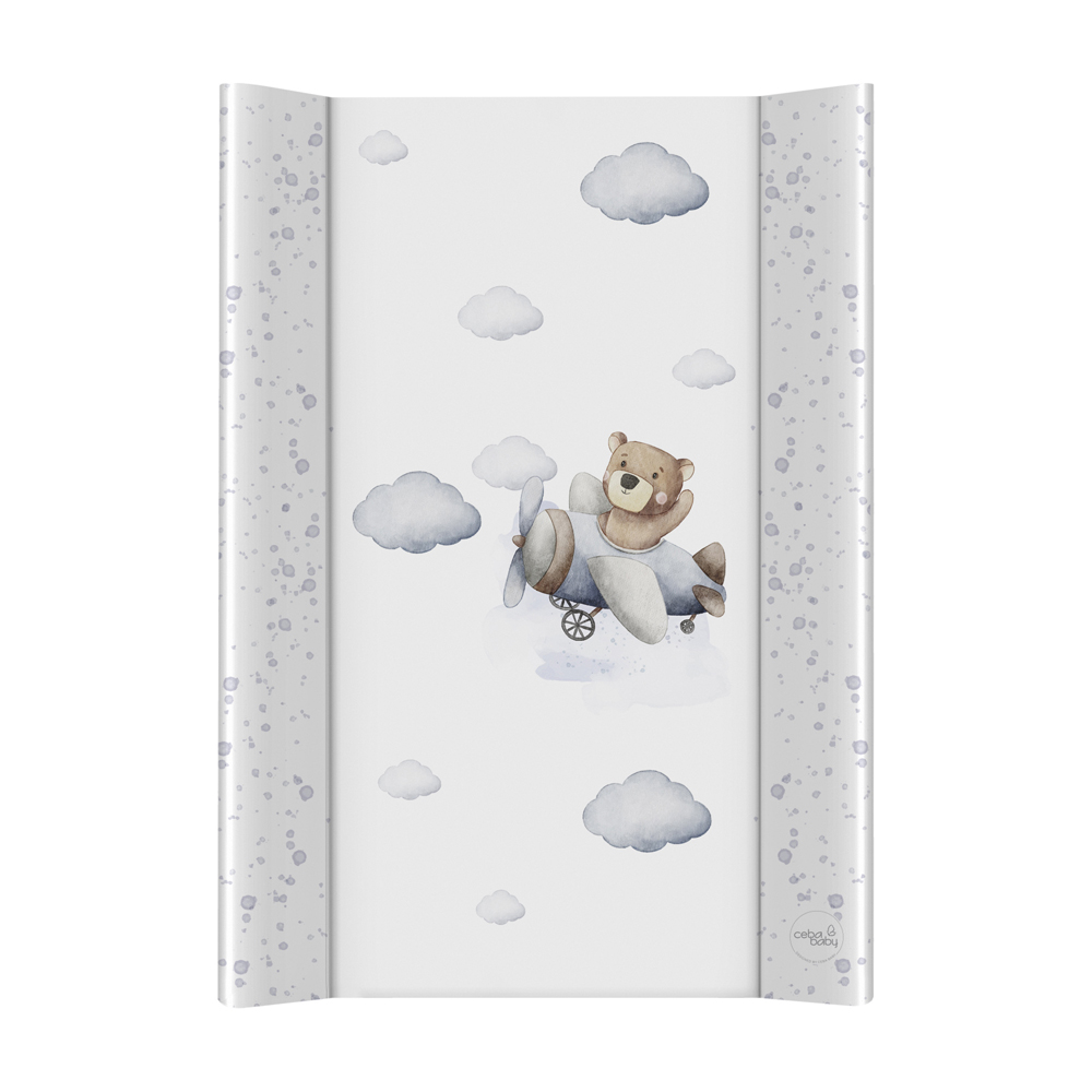 CEBA BABY Podložka prebaľovacia 2-hranná s pevnou doskou (50x70) Ultra Light Pilot Bear