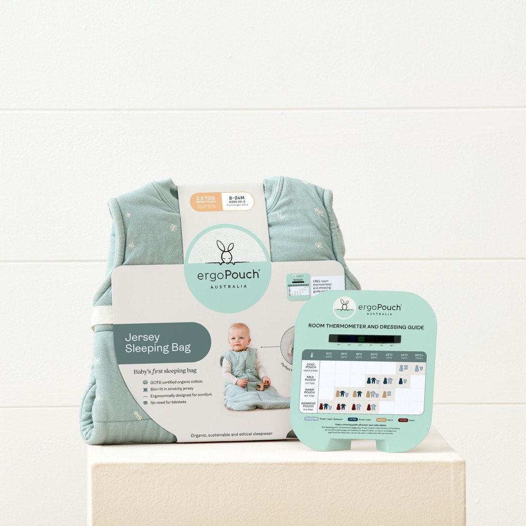 ERGOPOUCH Vak na spanie organická bavlna Jersey Bon Appetit 3-12 m, 6-10 kg, 0,2 tog