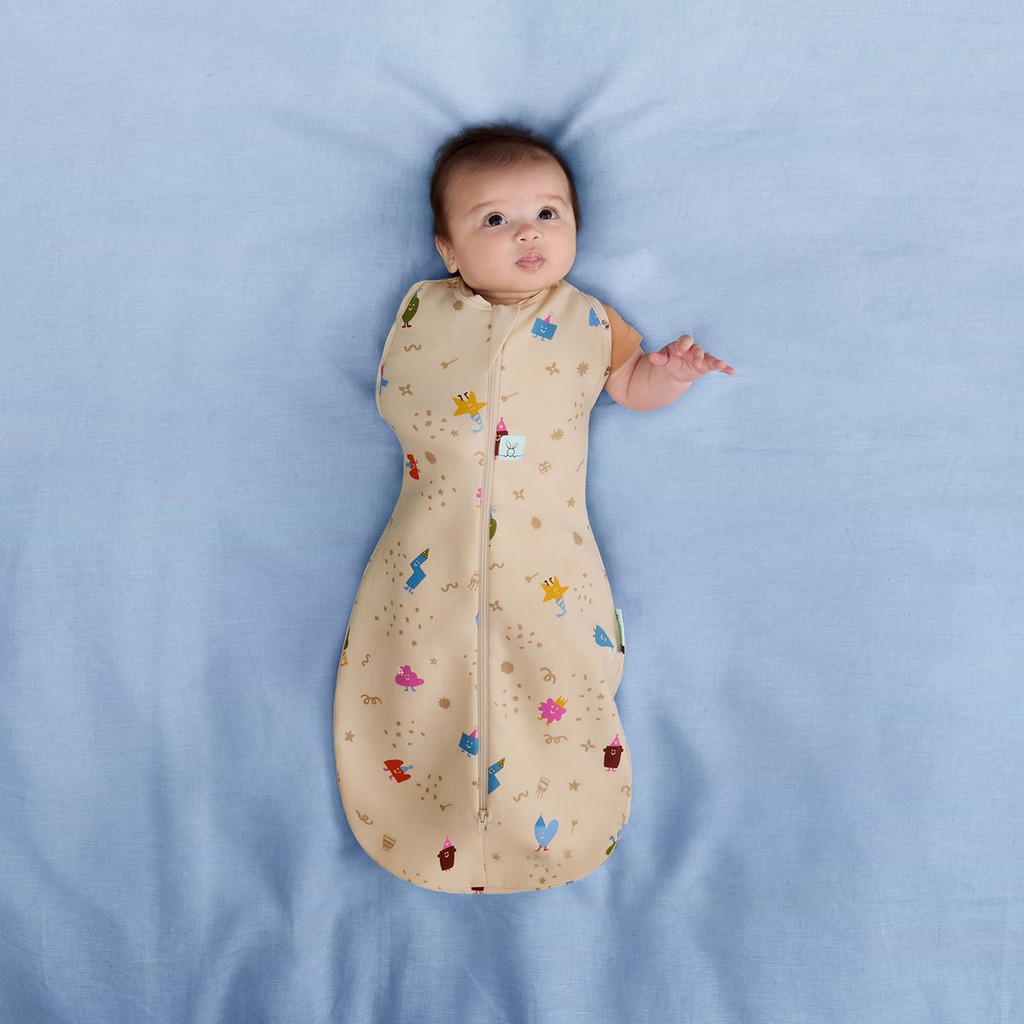 ERGOPOUCH Zavinovačka a vak na spanie 2v1 Cocoon Birthday Blobs 0-3 m, 3-6 kg, 1 tog