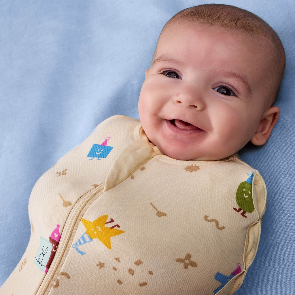 ERGOPOUCH Zavinovačka a vak na spanie 2v1 Cocoon Birthday Blobs 0-3 m, 3-6 kg, 1 tog